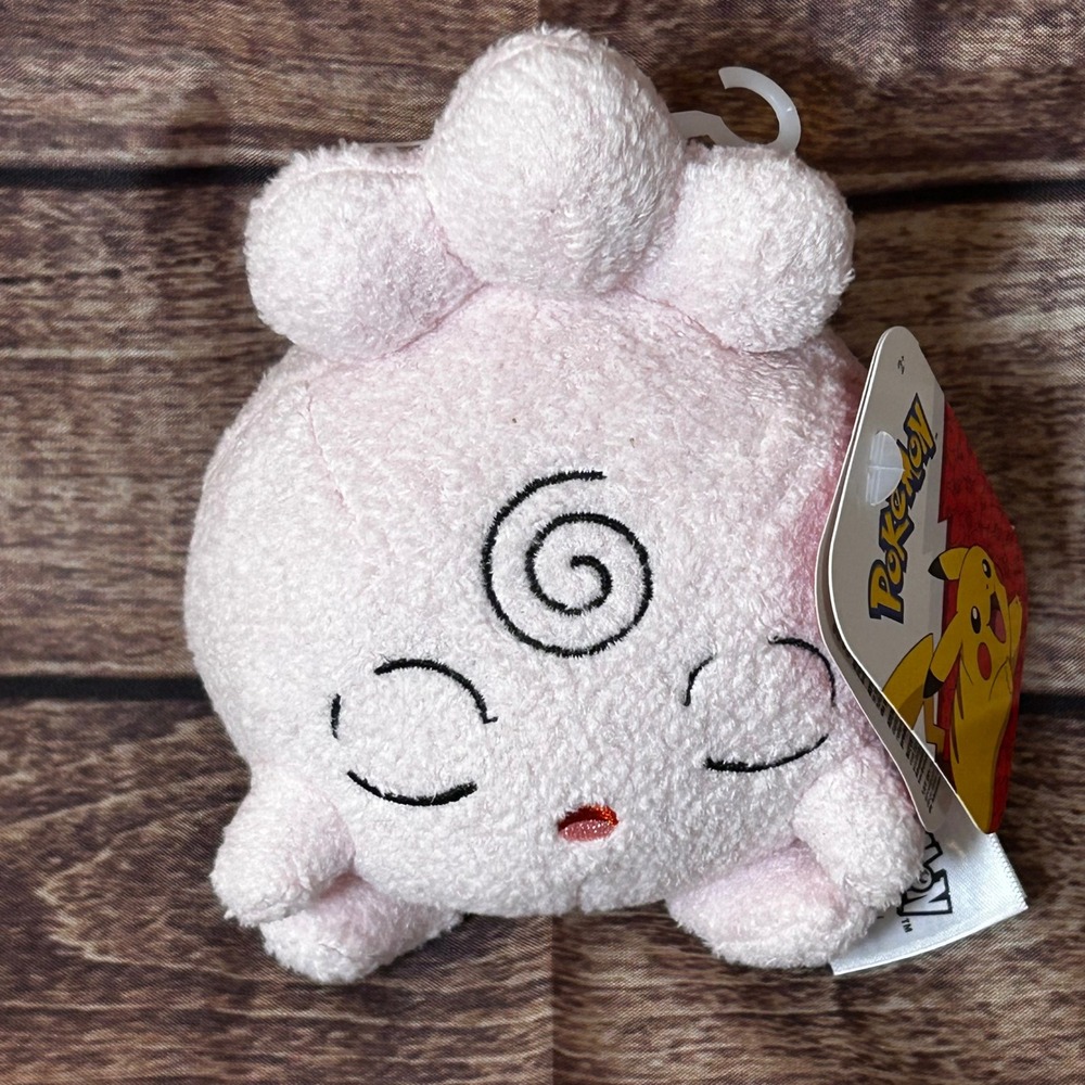 Pokemon Igglybuff Sleeping 5 Inch Plush Jazwares Pink Stuffed Animal NWT PKW2783